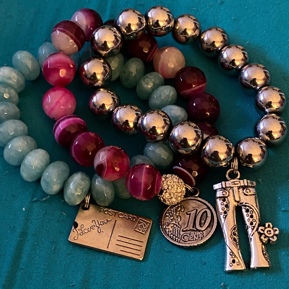 Handmade bracelet with charms